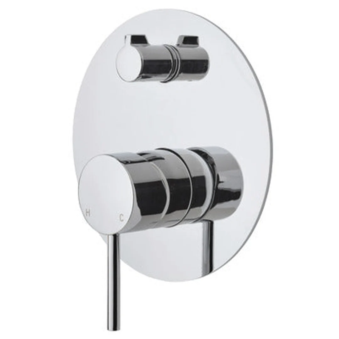 Fienza Kaya Diverter Mixer Chrome Large Round Chrome Plate - Image 2