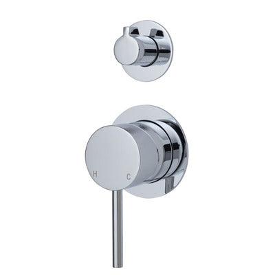 Fienza Kaya Divertor Mixer Chrome Small Round Chrome Plates - Image 3