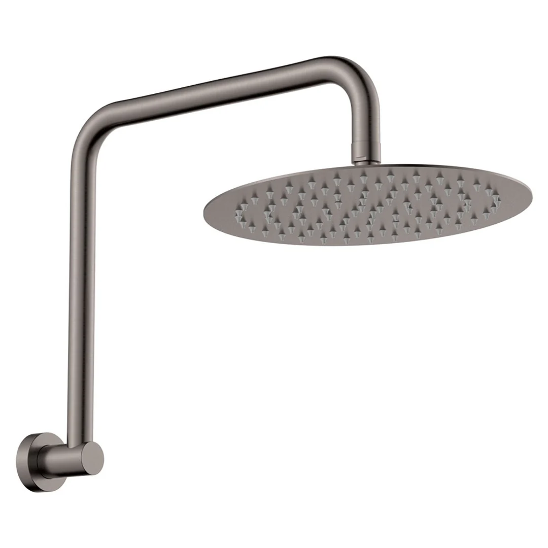 Fienza Kaya Gooseneck Shower Arm Set Gun Metal - Image 2