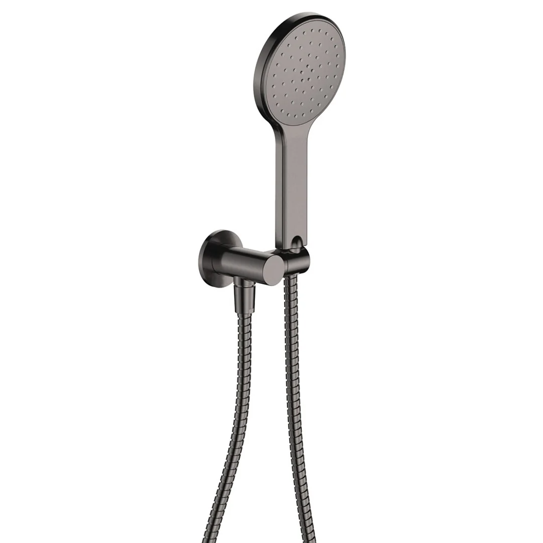 Fienza Kaya Hand Shower Round Plate Gun Metal - Image 2