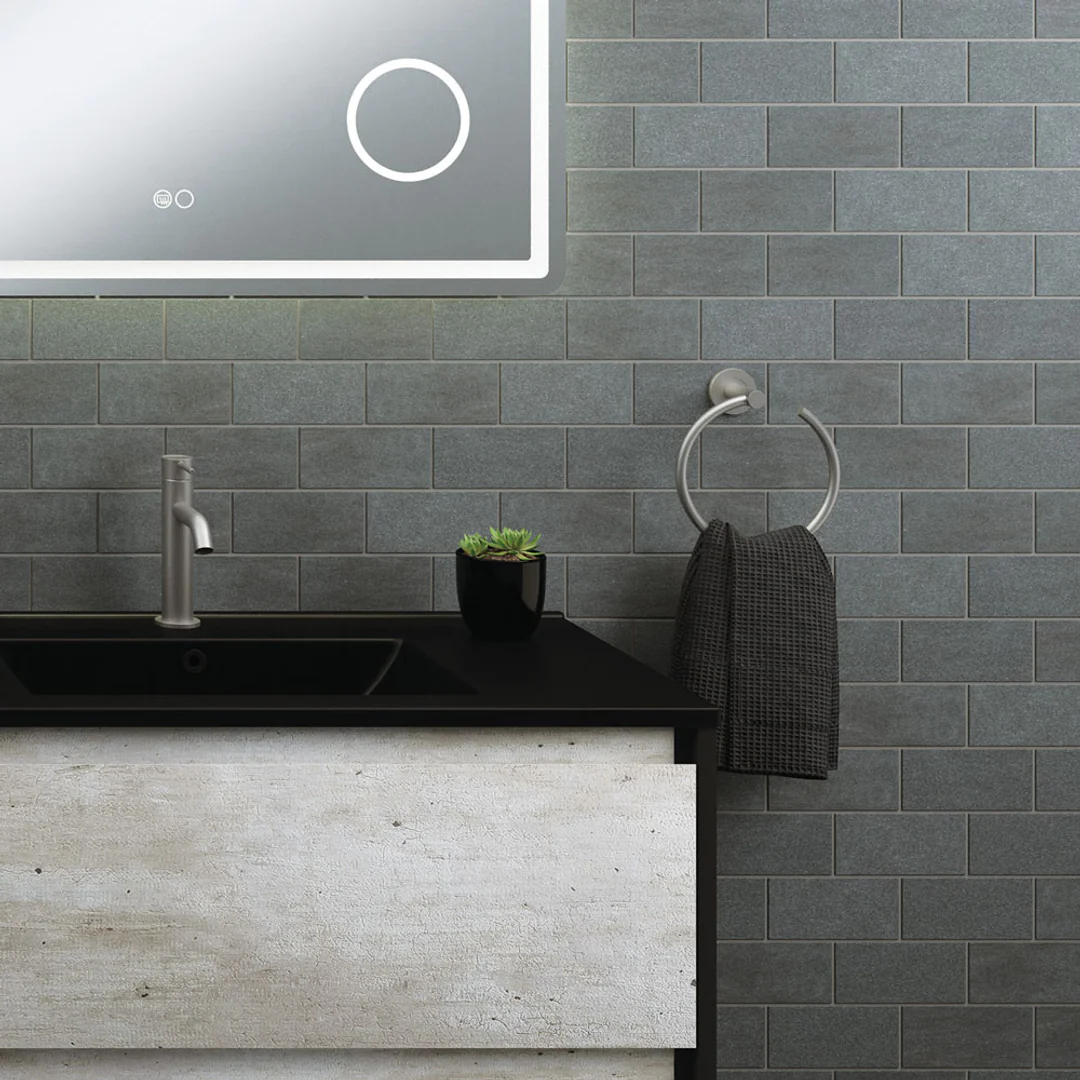 Fienza Kaya Hand Towel Rail / Toilet Roll Holder Gun Metal - Image 5