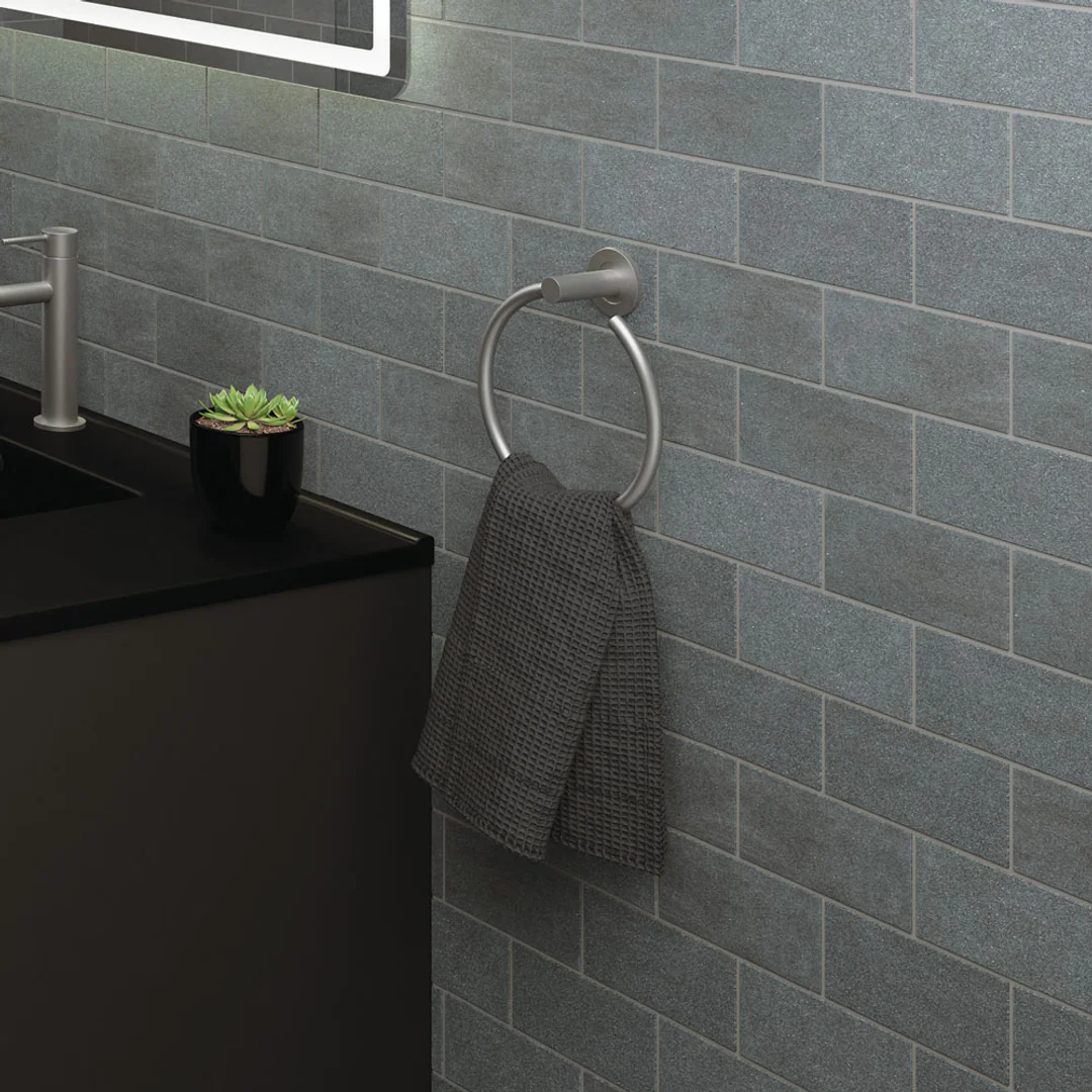 Fienza Kaya Hand Towel Rail / Toilet Roll Holder Gun Metal - Image 7