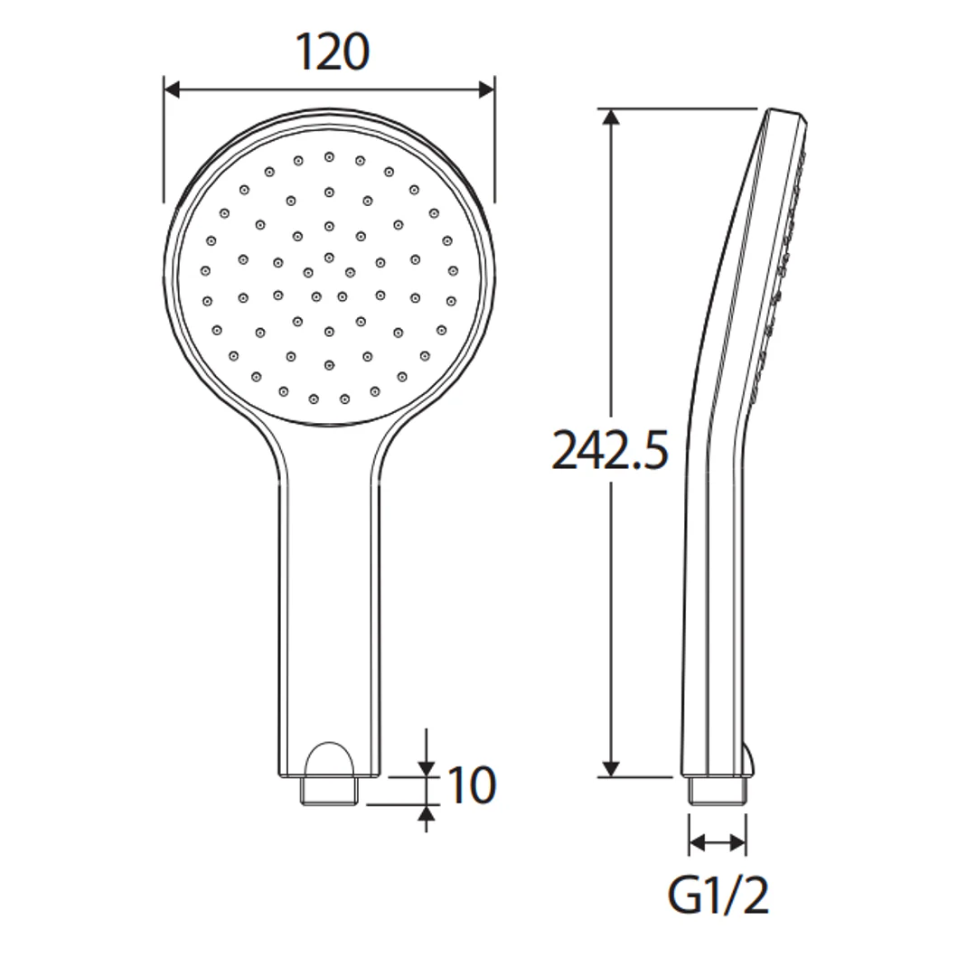 Fienza Kaya Handheld Shower Head (Abs) Urban Brass - Image 3