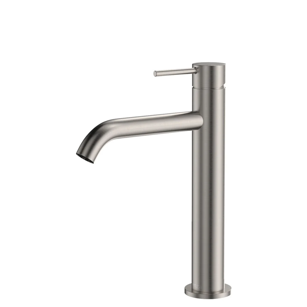 Fienza Kaya Medium Basin Mixer Brushed Nickel - Image 2