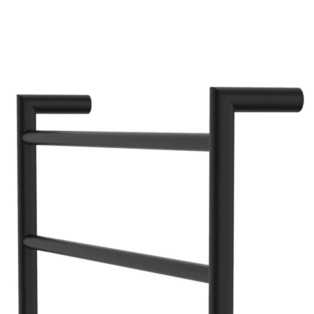 Fienza Kaya Round Heated Towel Rail 60120 Matte Black 9 Bars 600 X 1200 X 100mm - Image 4