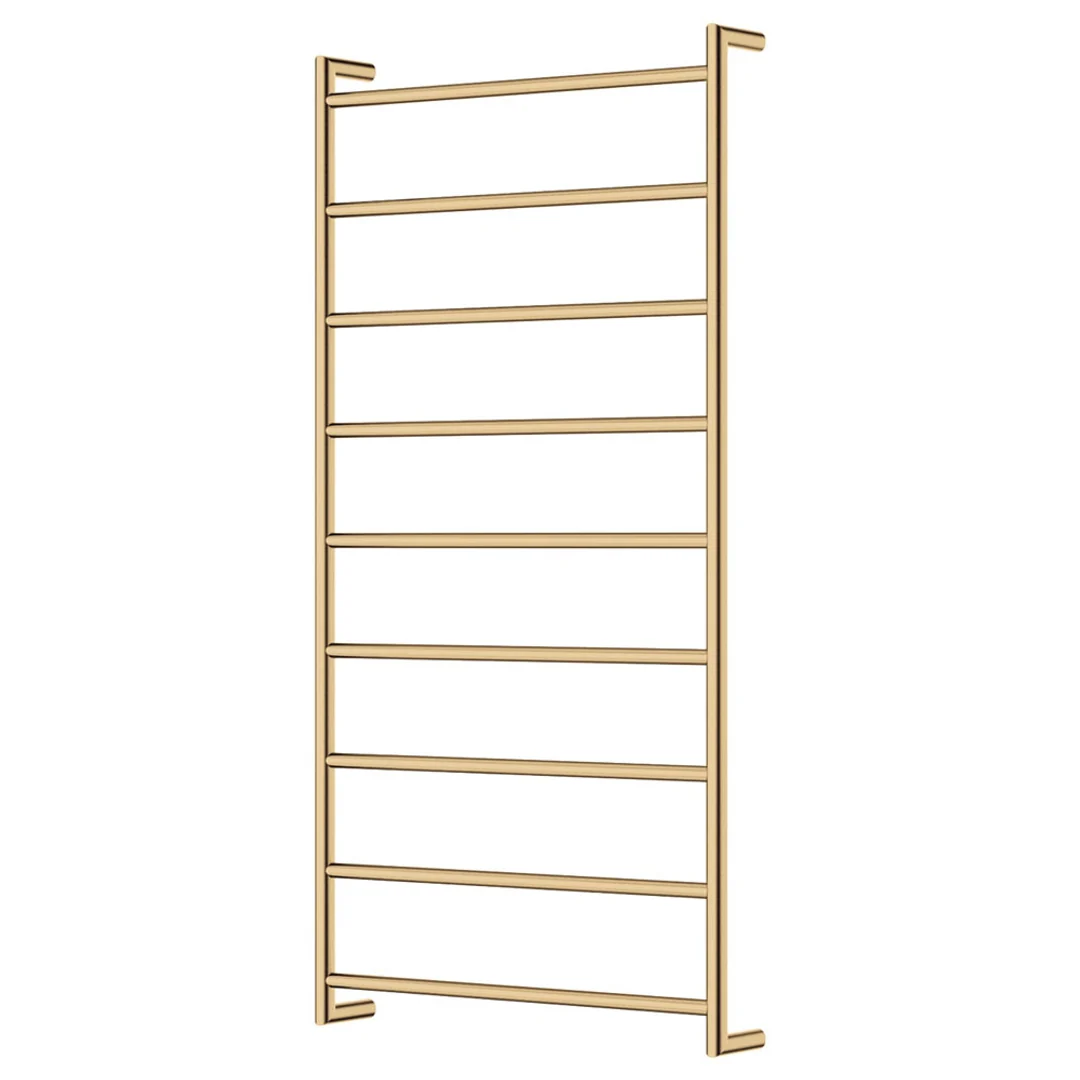 Fienza Kaya Round Heated Towel Rail 60120 Urban Brass 9 Bars 600 X 1200 X 100mm