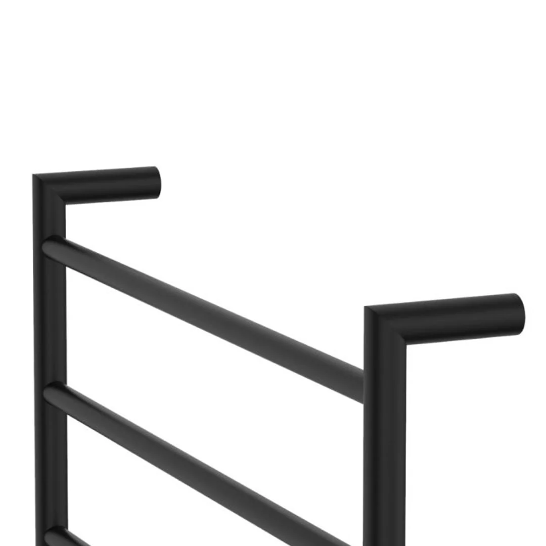 Fienza Kaya Round Heated Towel Rail 6045 Matte Black 4 Bars 600 X 450 X 100mm - Image 5