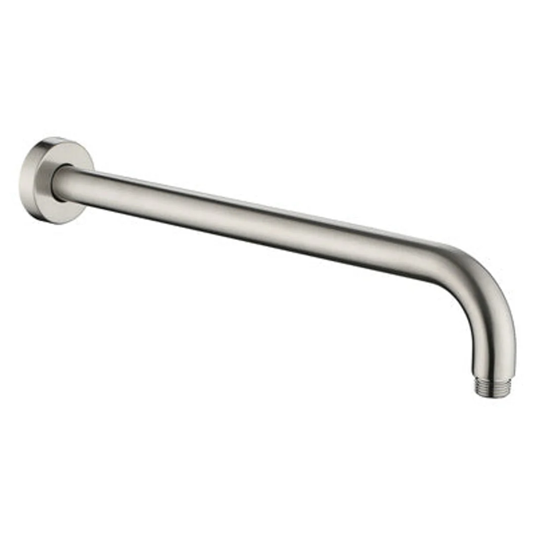 Fienza Kaya Round Wall Shower Arm Female 400mm Brushed Nickel