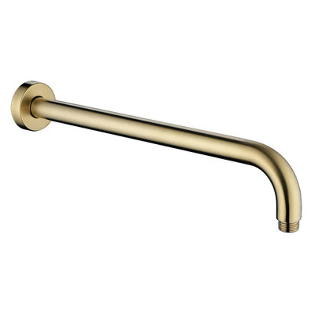 Fienza Kaya Round Wall Shower Arm Female 400mm Urban Brass - Image 2
