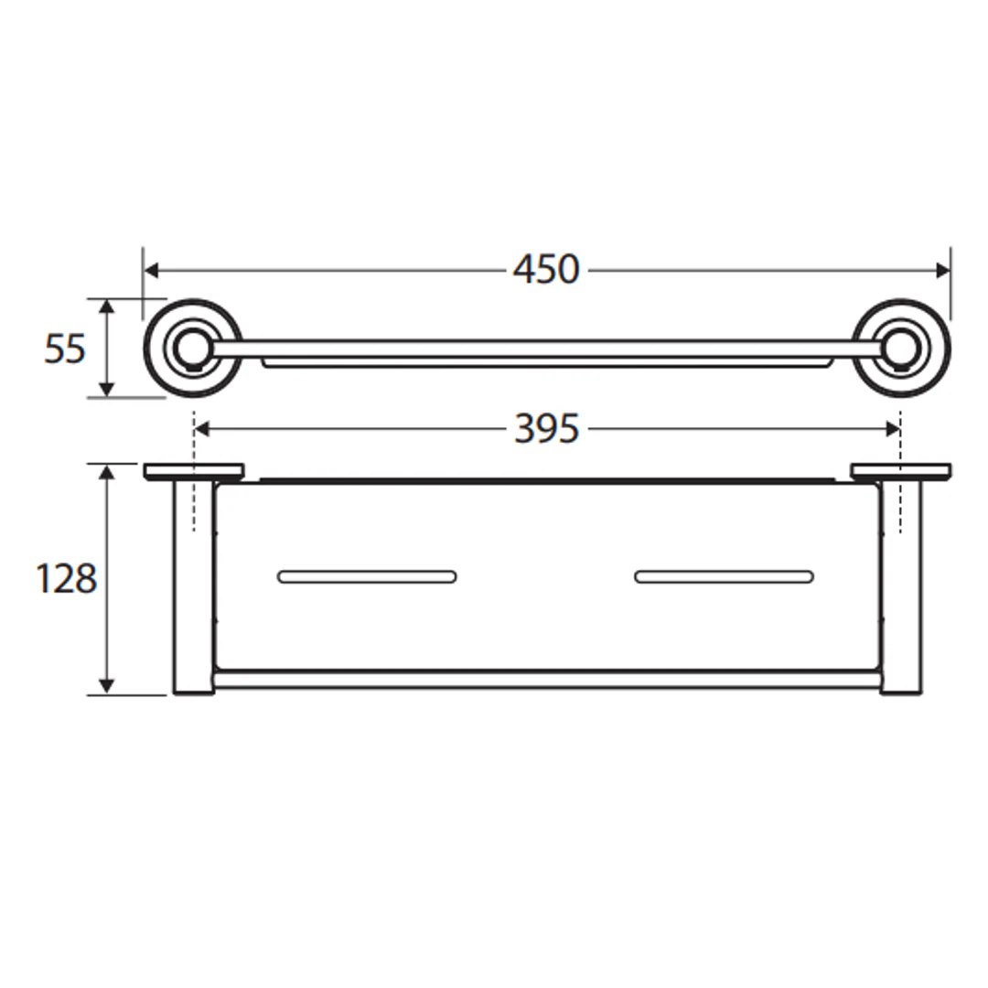 Fienza Kaya Shower Shelf Brushed Nickel - Image 3