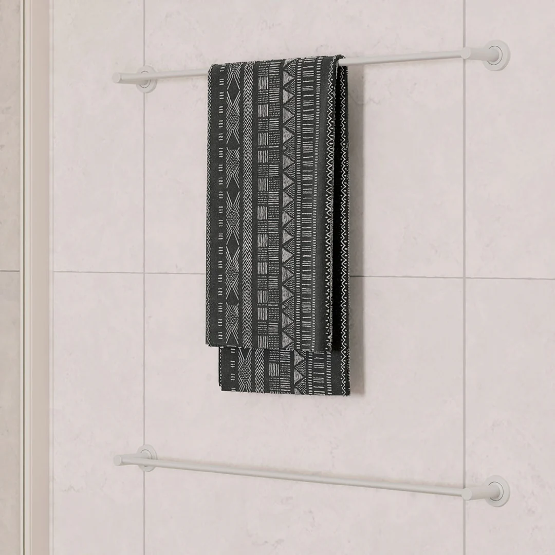Fienza Kaya Single Towel Rail 900mm Matte White - Image 6