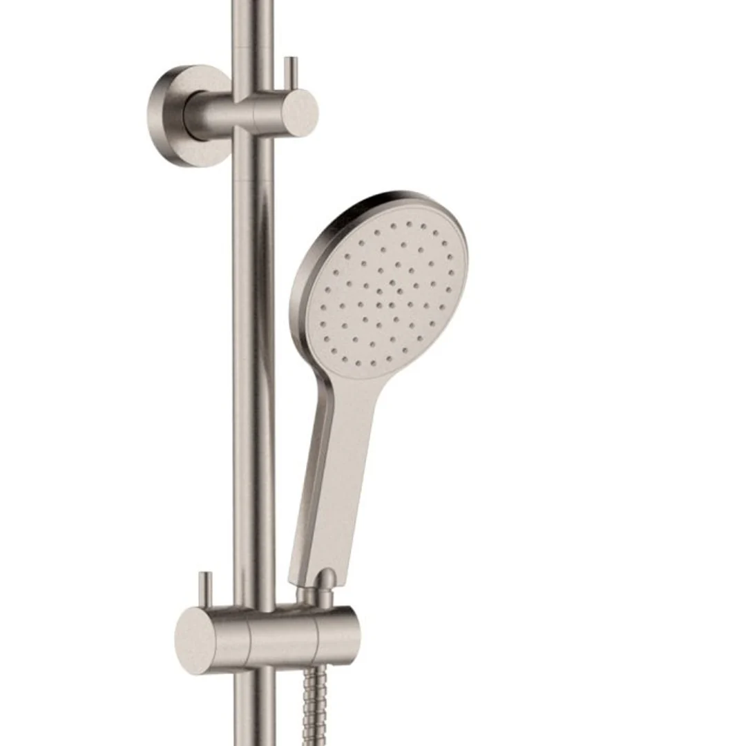 Fienza Kaya Twin Rail Shower Brushed Nickel - Image 4