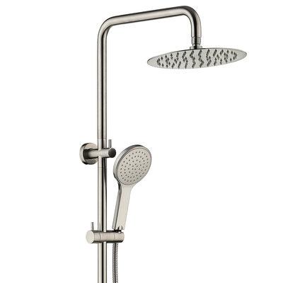 Fienza Kaya Twin Rail Shower Brushed Nickel - Image 6