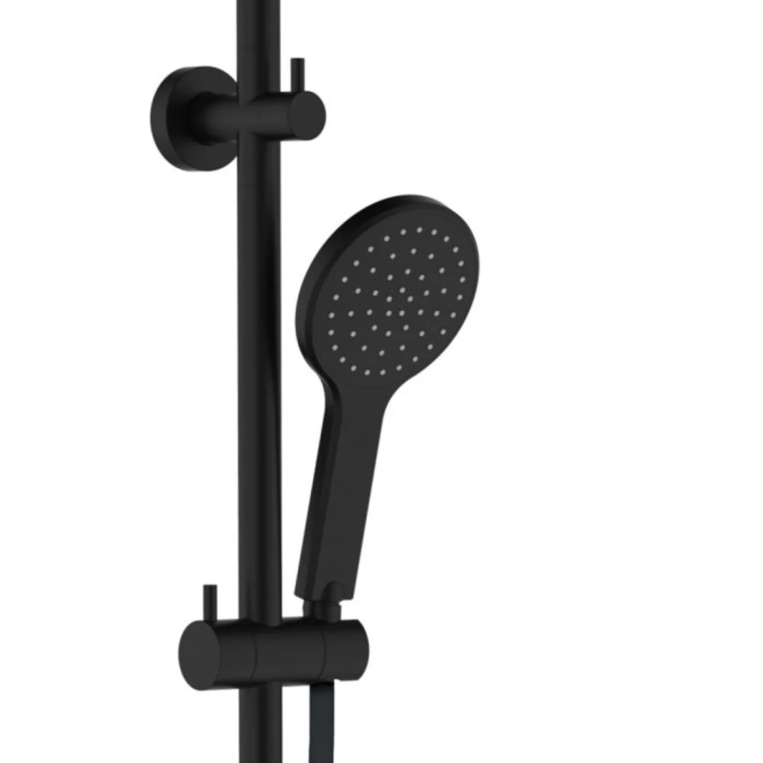 Fienza Kaya Twin Rail Shower Matte Black - Image 4