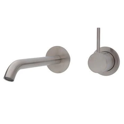 Fienza Kaya Up Basin/Bath Mixer 200mm Outlet Set Brush Nickel Round Brushed Nickel - Image 4
