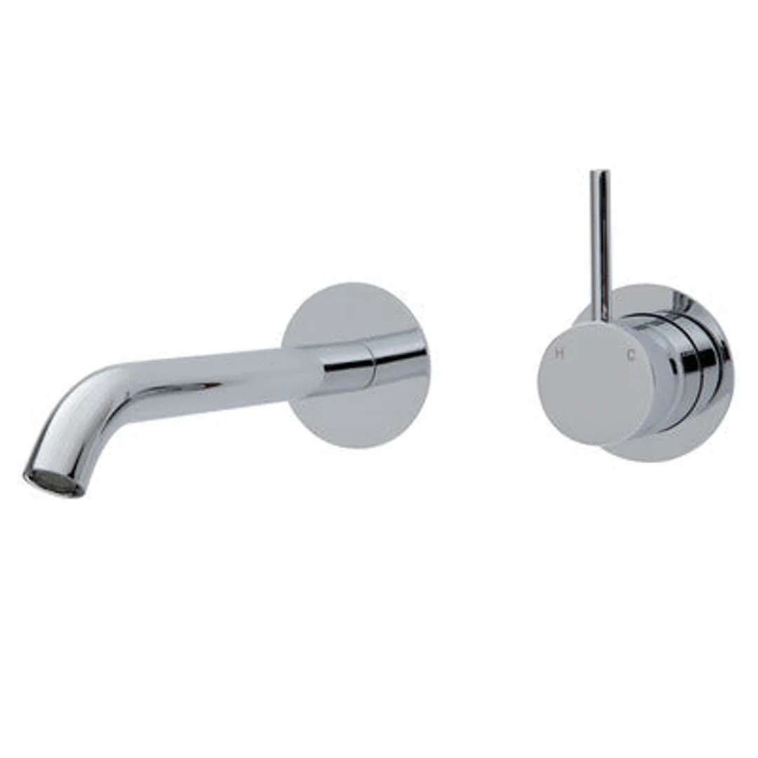 Fienza Kaya Up Basin/Bath Mixer 200mm Outlet Set Chrome Round Chrome Plates - Image 2