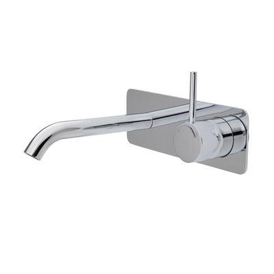 Fienza Kaya Up Basin/Bath Wall Mixer 160mm Outlet Set Chrome Soft Square Chrome Plate - Image 4
