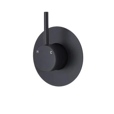 Fienza Kaya Up Wall Mixer Matte Black Large Round Matte Black Plate - Image 3
