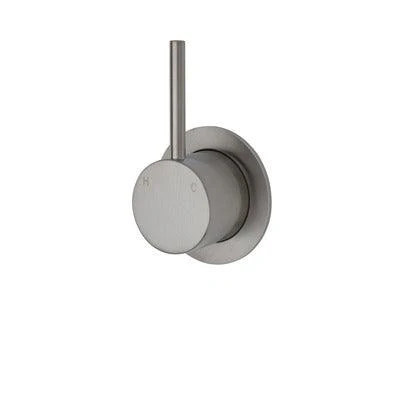 Fienza Kaya Up Wall Mixer With Minimal Round Plate Brushed Nickel - Image 3