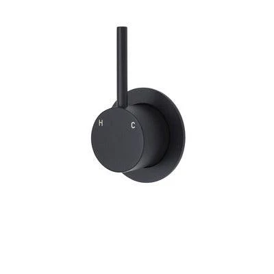 Fienza Kaya Up Wall Mixer With Minimal Round Plate Matte Black - Image 3