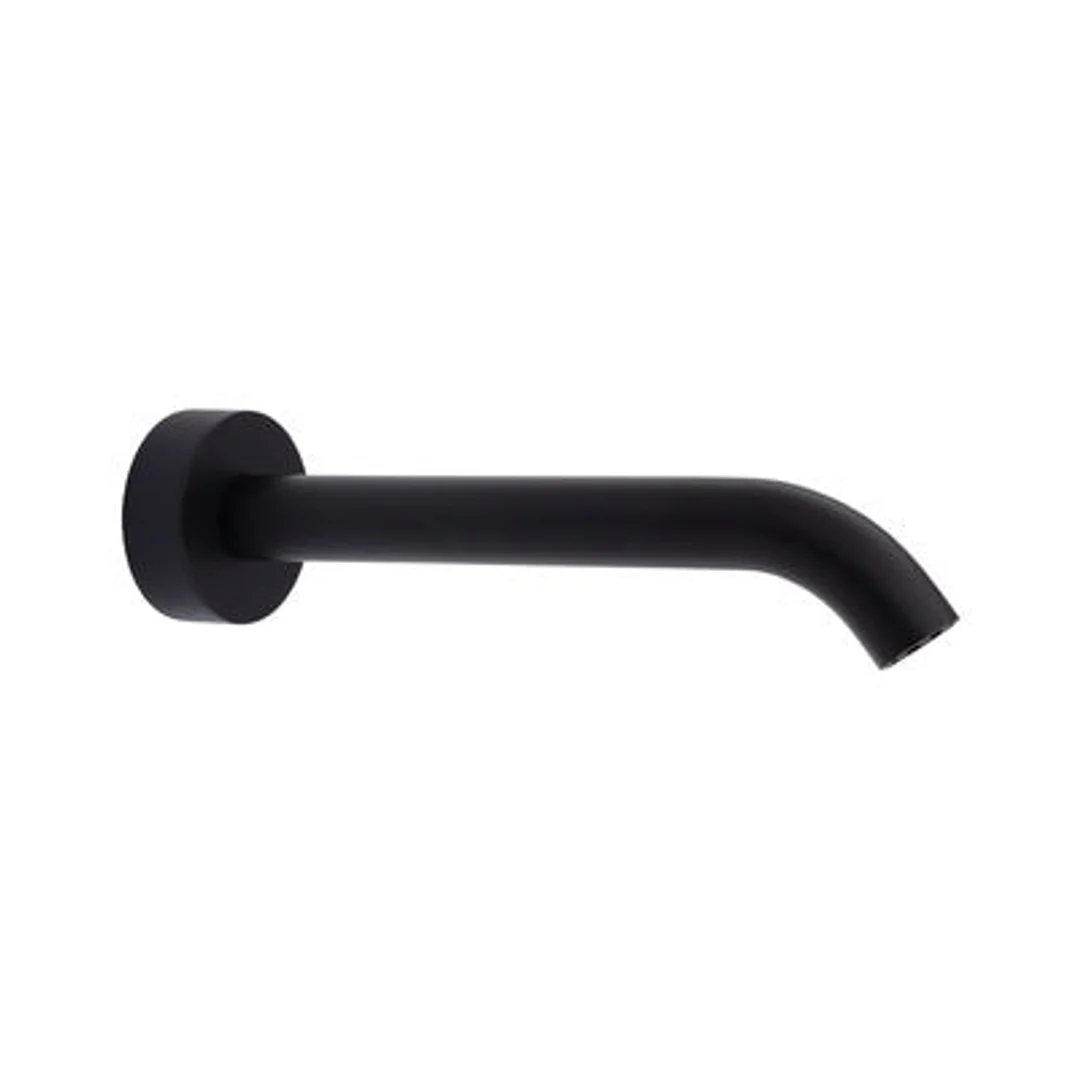 Fienza Kaya Wall Basin/Bath 180mm Outlet Matte Black With Matte Black Plate - Image 2