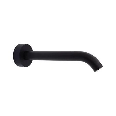Fienza Kaya Wall Basin/Bath 180mm Outlet Matte Black With Matte Black Plate - Image 4
