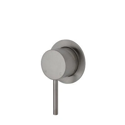 Fienza Kaya Wall Mixer Brushed Nickel Small Round Brushed Nickel Plate - Image 3