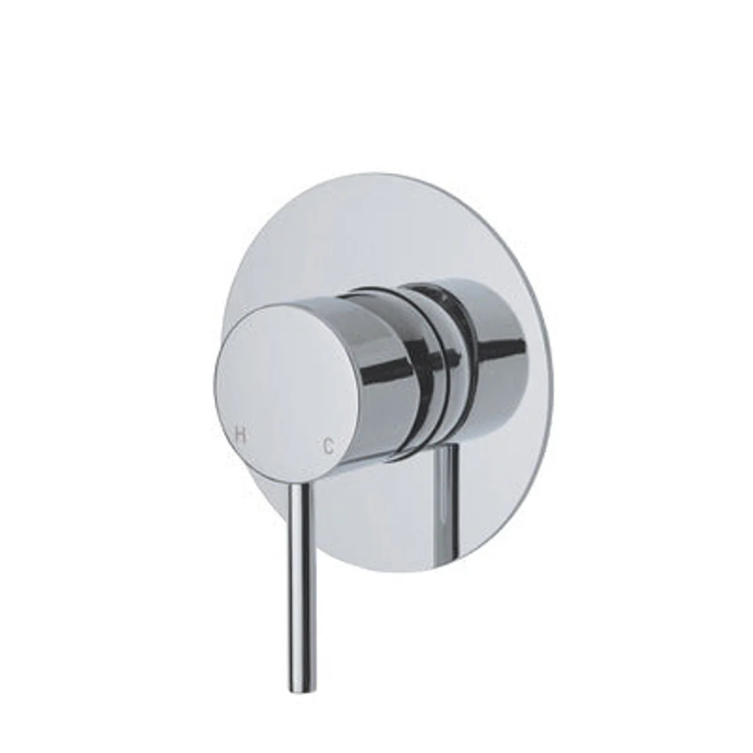 Fienza Kaya Wall Mixer Chrome Large Round Chrome Plate