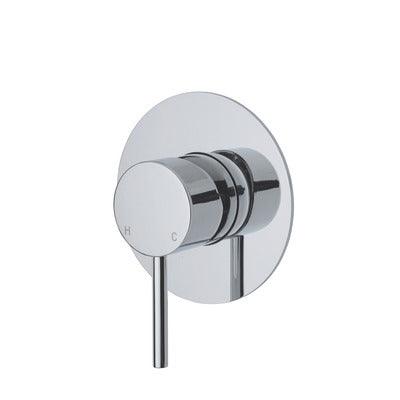 Fienza Kaya Wall Mixer Chrome Large Round Chrome Plate - Image 3