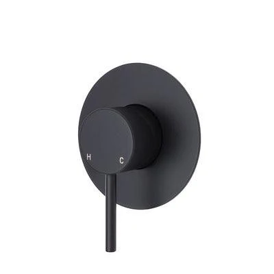 Fienza Kaya Wall Mixer Matte Black Large Round Matte Black Plate - Image 3