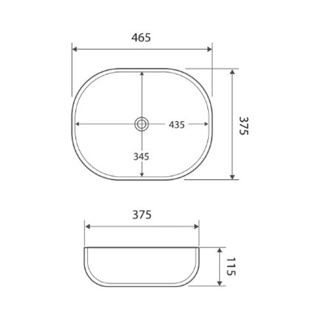 Koko 465mm Above Counter Basin(Fienza P#:Rb185) - Image 3