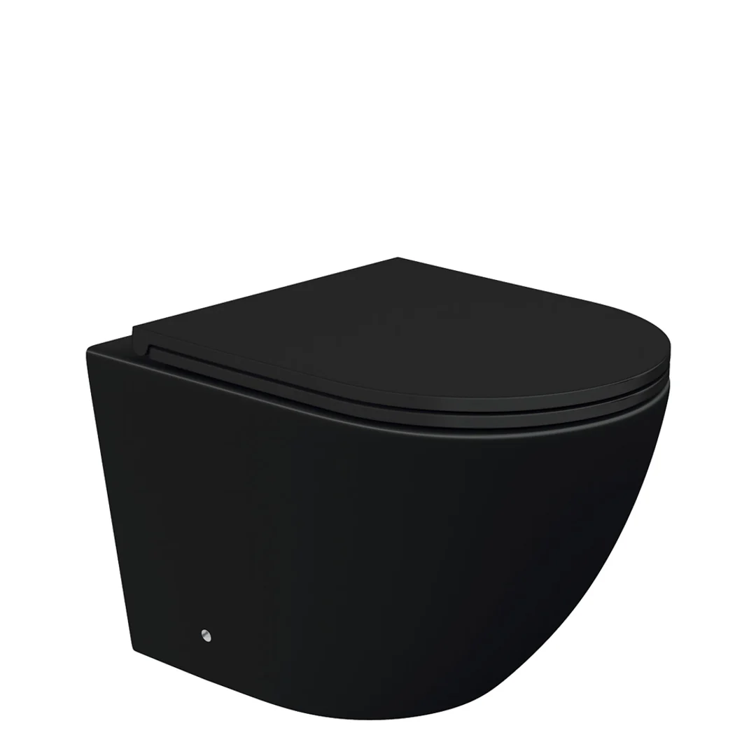 Fienza Koko Black Rimless Wall Hung Suite - Image 2