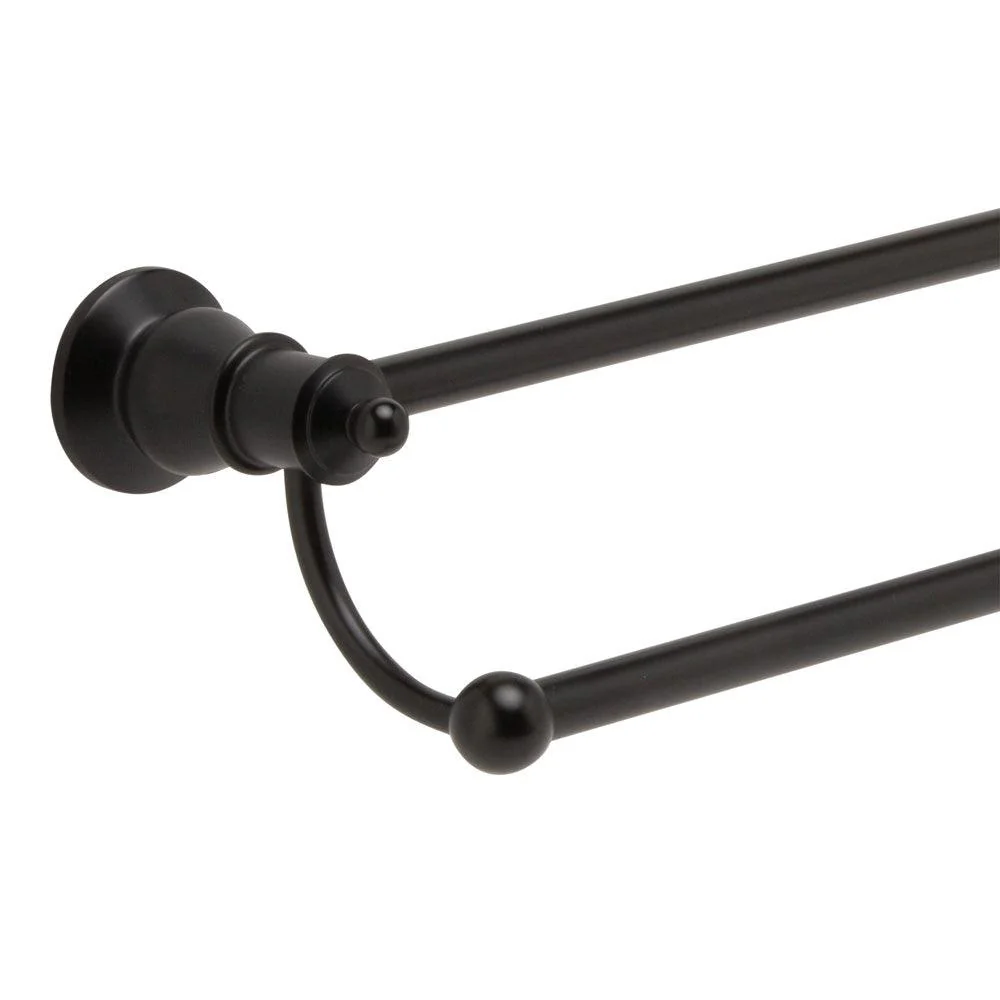 Fienza Lillian Double Towel Rail Matte Black 81008B - Image 5