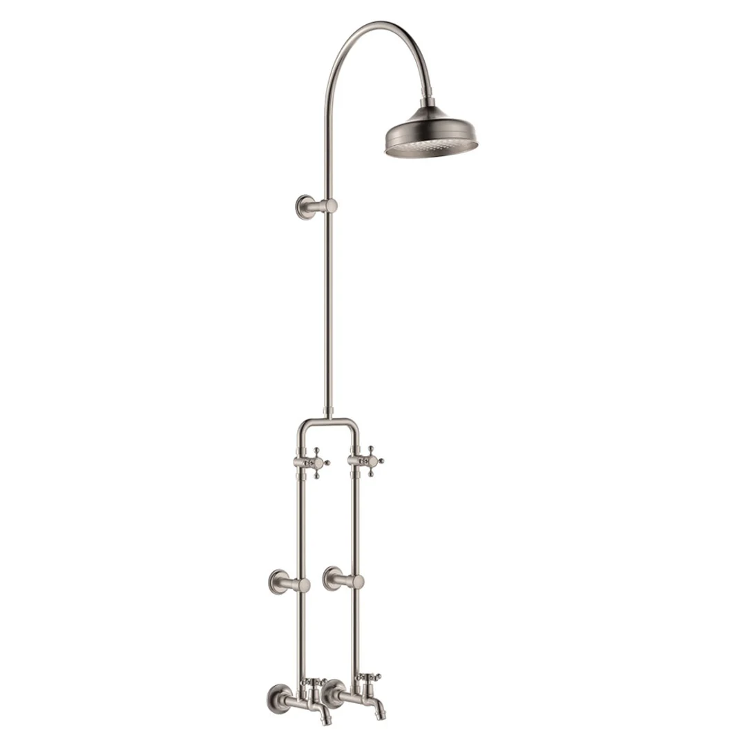 Fienza Lillian Exposed Rail Shower & Bath Set Brushed Nickel - Image 2