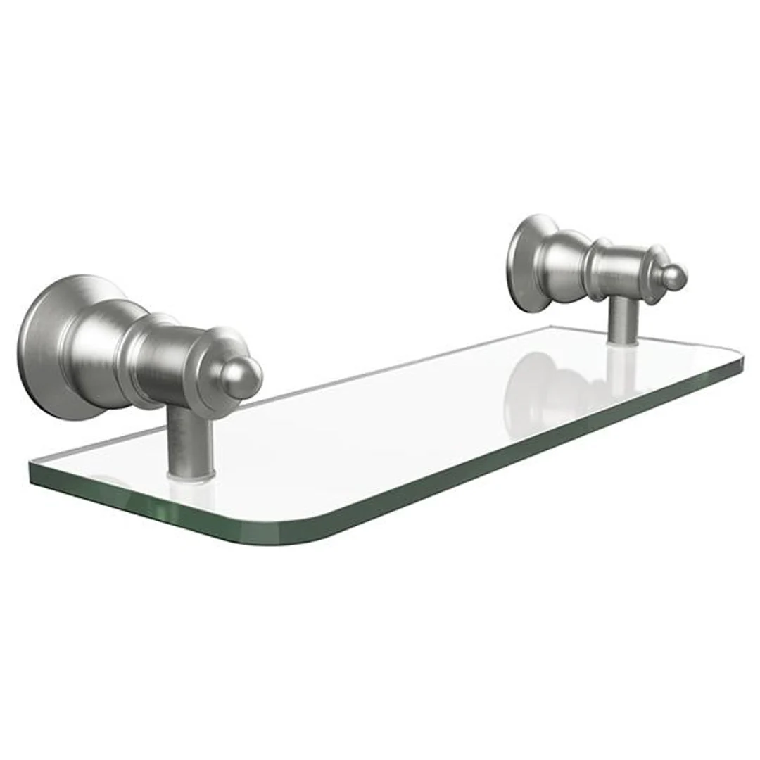 Fienza Lillian Glass Shelf Brushed Nickel 81007Bn