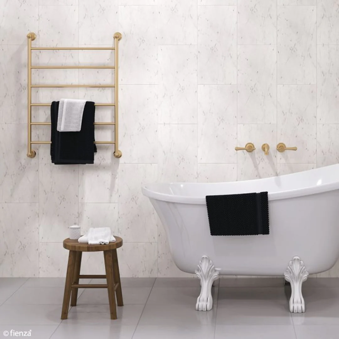 Fienza Lillian Heated Towel Rail 6080 Urban Brass 6 Bars 600 X 808 X 95mm - Image 6