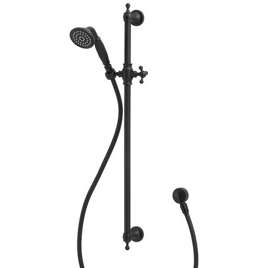 Fienza Lillian Shower On Rail Matte Black 444114B