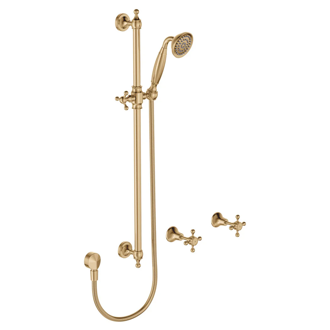 Fienza Lillian Rail Shower Set Urban Brass - Image 2