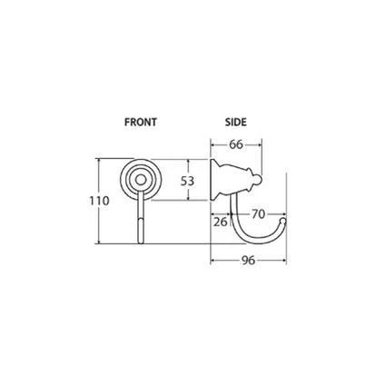 Fienza Lillian Robe Hook Matte Black 81004B - Image 4