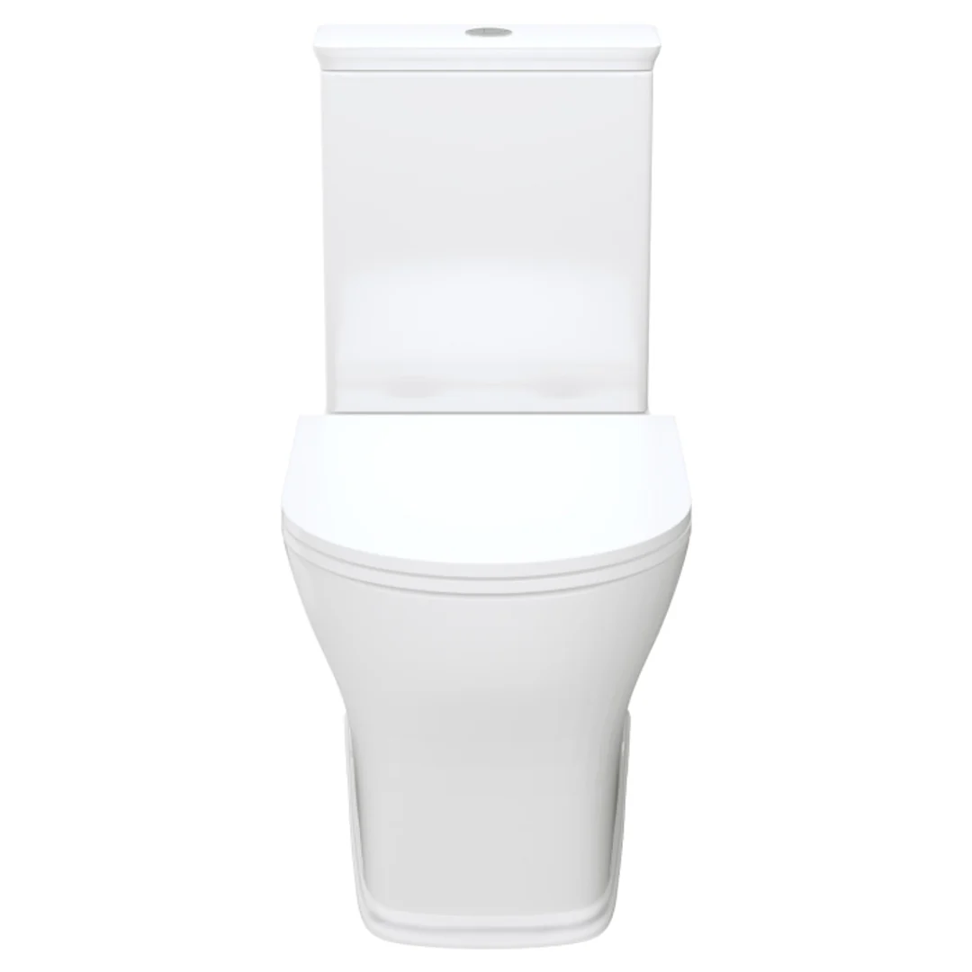 Fienza Lillian Tornado Flush Back to Wall P Trap Toilet Suite Gloss White with Slim Seat - Image 4