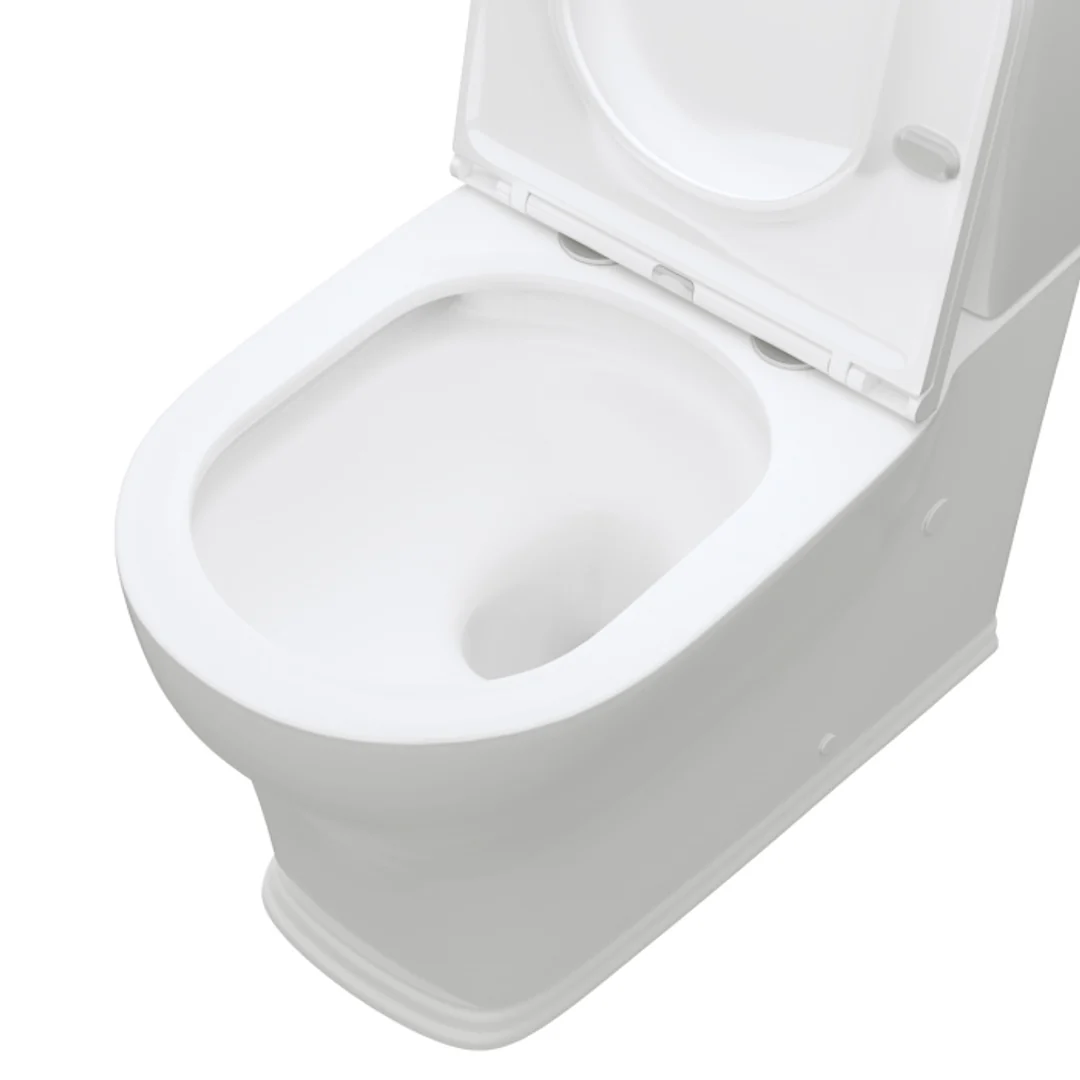 Fienza Lillian Tornado Flush Back to Wall P Trap Toilet Suite Gloss White with Slim Seat - Image 6