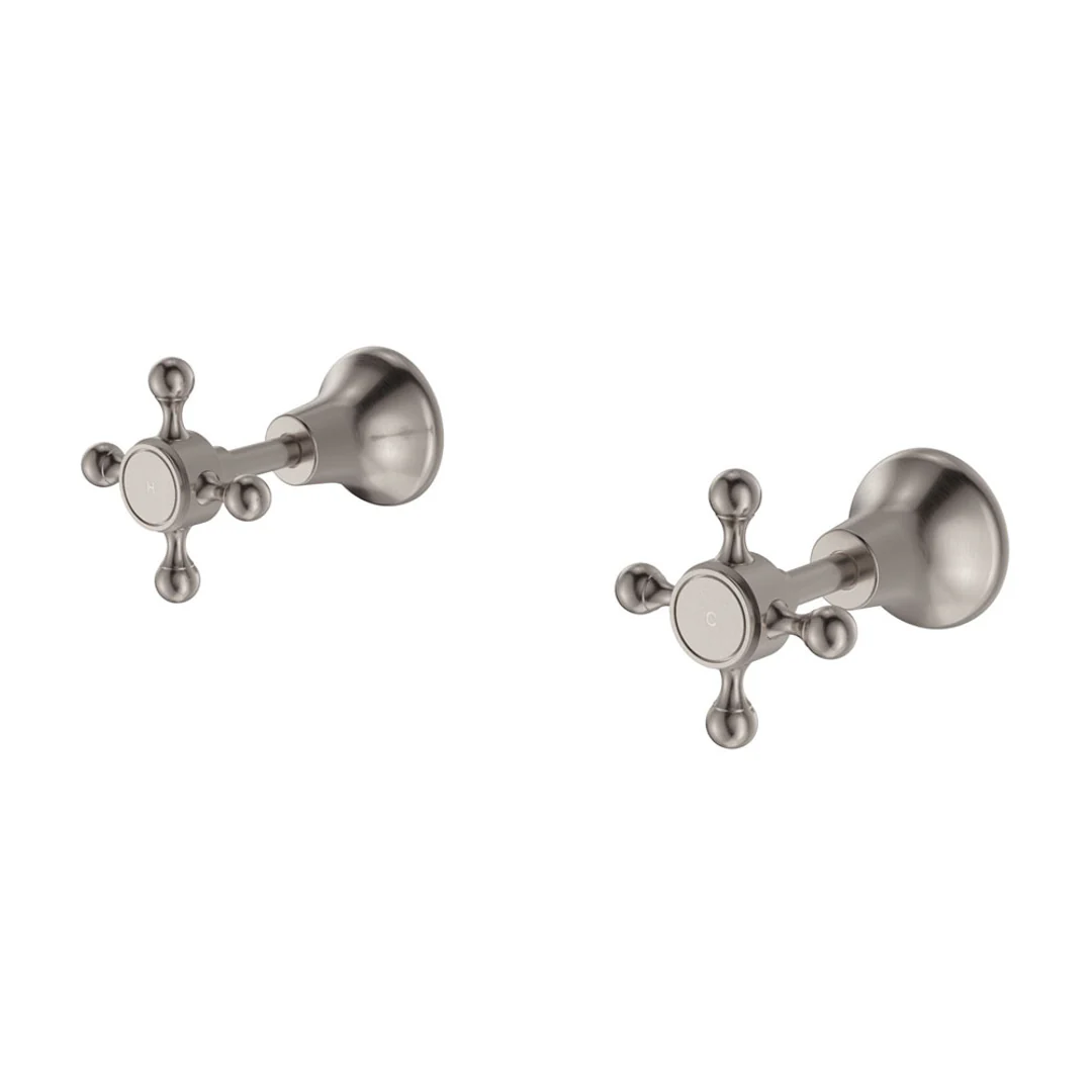 Fienza Lillian Wall Top Assembly 1/4 Turn Ceramic Disc Brushed Nickel - Image 2