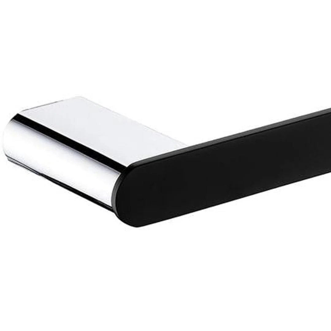 Fienza Lincoln Black & Chrome 900mm Single Towel Rail 86001900 - Image 3