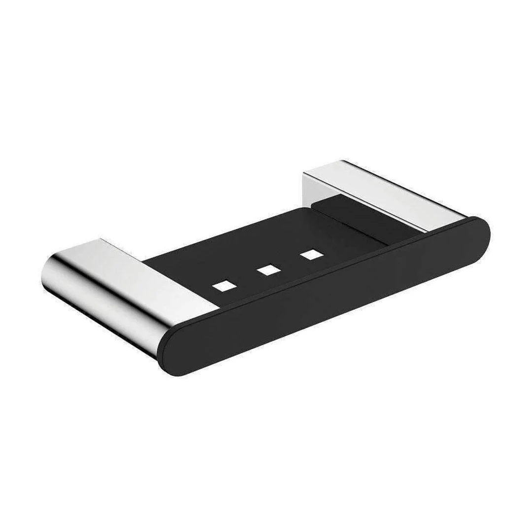 Fienza Lincoln Soap Shelf Chrome & Black 86006 - Image 2