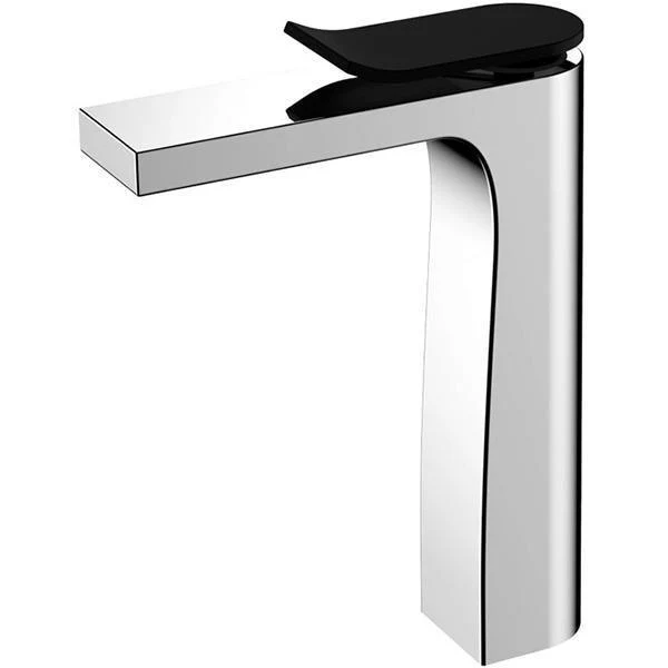 Fienza Lincoln Tall Basin Mixer Chrome & Black Handle 224107B - Image 3