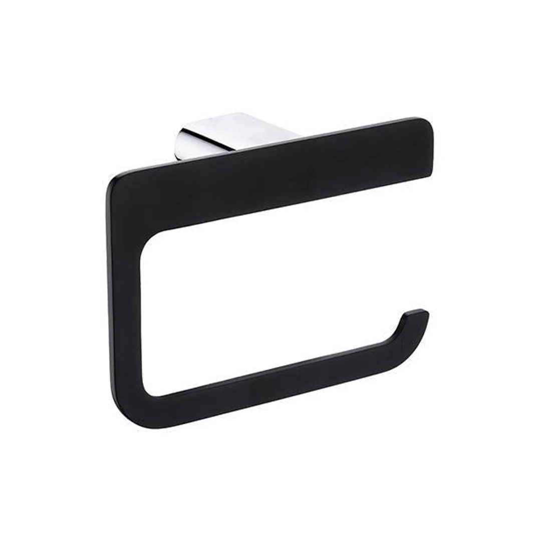Fienza Lincoln Toilet Roll Holder Black & Chrome 86003 - Image 2