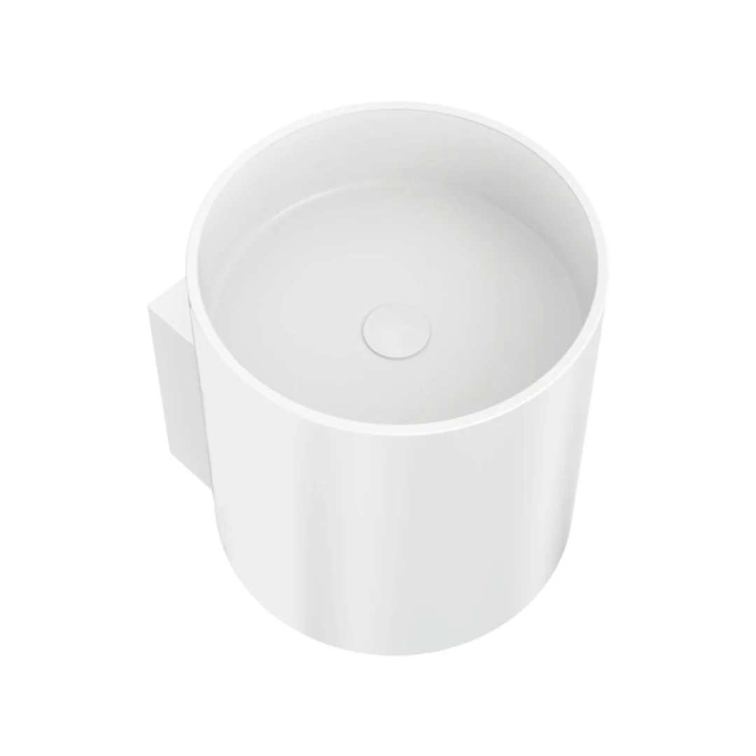Fienza Livo Solid Surface Cylinder Wall Hung Basin