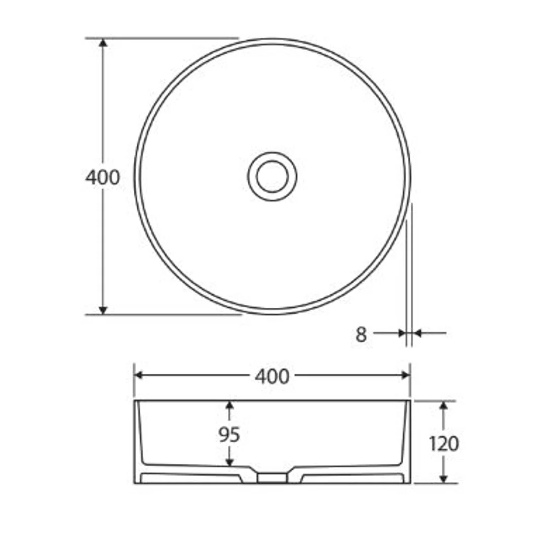 Fienza Minka Round Solid Surface Above Counter Basin Dusk - Image 3
