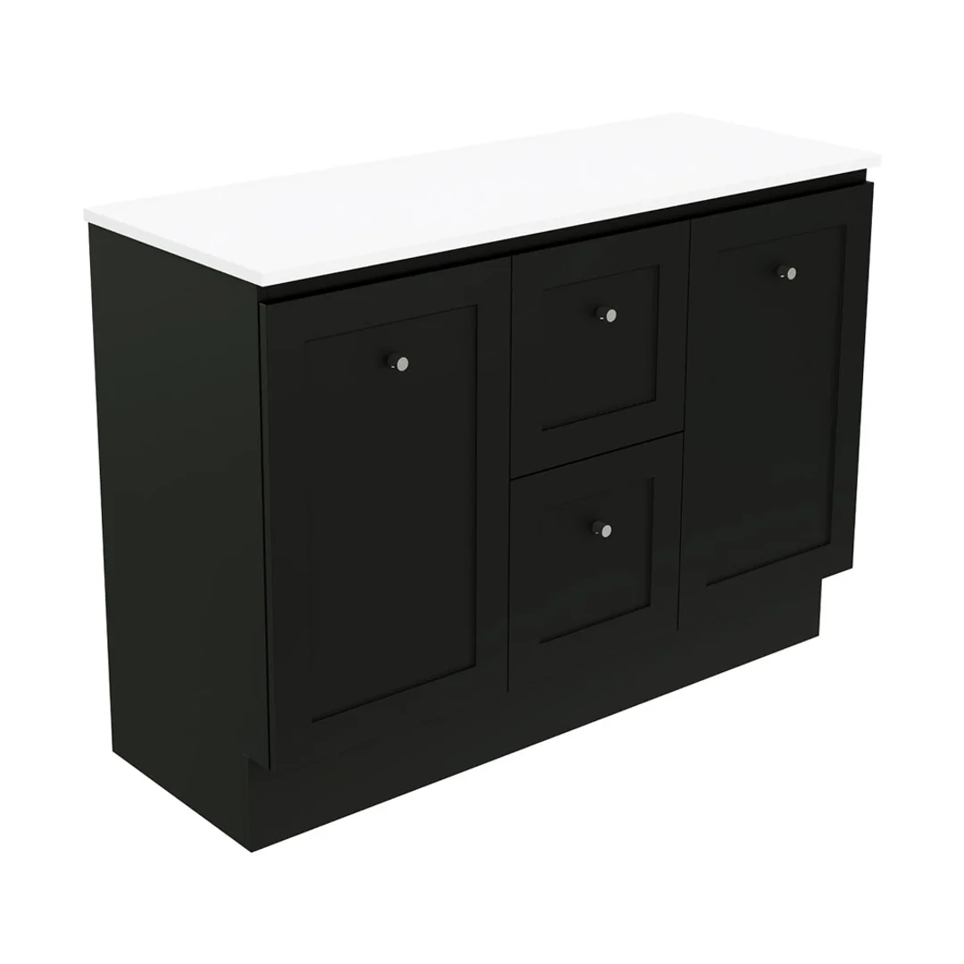 Fienza Newport 1200 Ensuite Floor Standing Vanity 1D/2Dr Std Stone Basin Not Inc A/C Only - Image 2