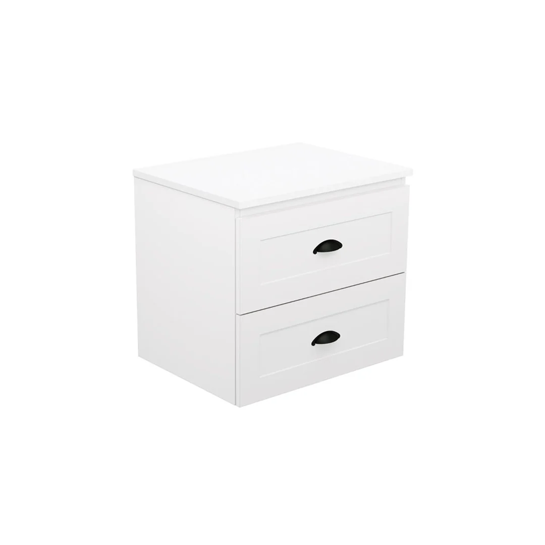 Fienza Newport 600 Ensuite All Drawer Wall Hung Vanity Delgado Top - Image 2